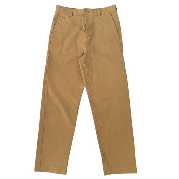 COS Relaxed Flat-Front Straight Leg Pant Trousers, Beige Tan, Size 28 - Picture 1 of 9